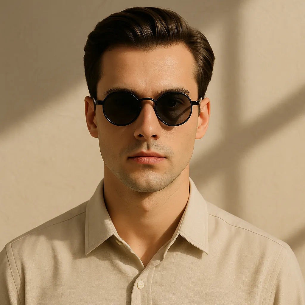 Steampunk Metal Round Sunglasses